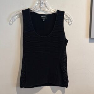 Giorgio Armani Black Mesh‎ Tank Top